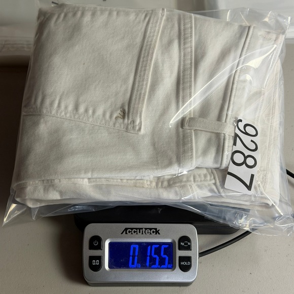 Madewell High Rise Skinny Crop Jeans White Button Fly Frayed Hem Size 26 - Picture 15 of 15